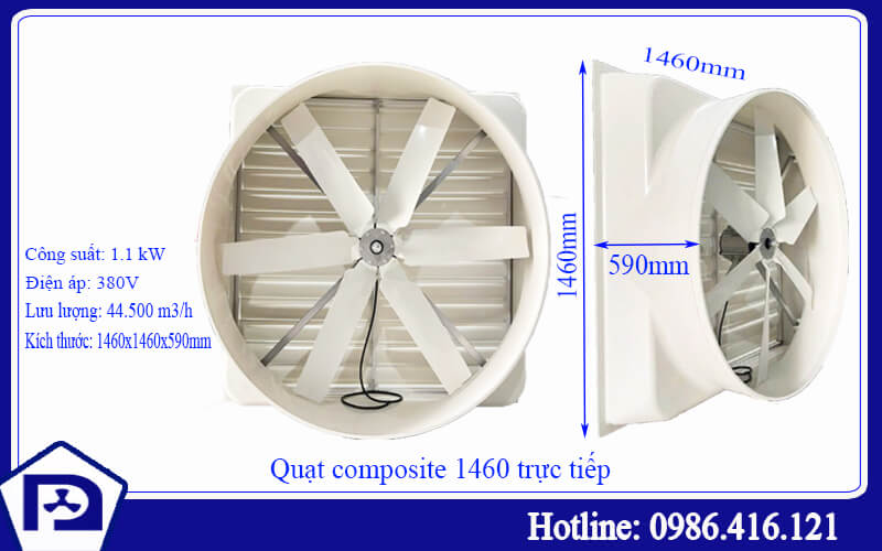 Quạt composite 1460 trực tiếp