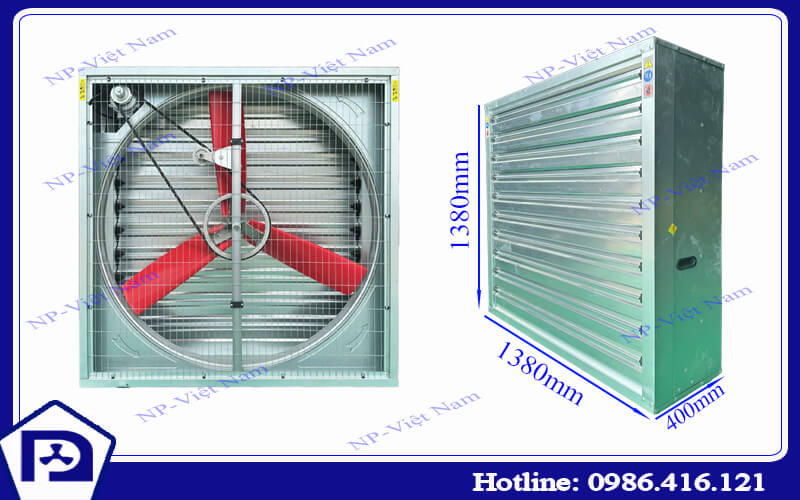 Quạt hút vuông cánh nhựa 1380