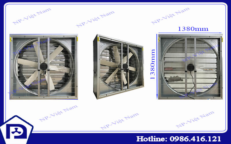 Quạt hút công nghiệp vuông trực tiếp