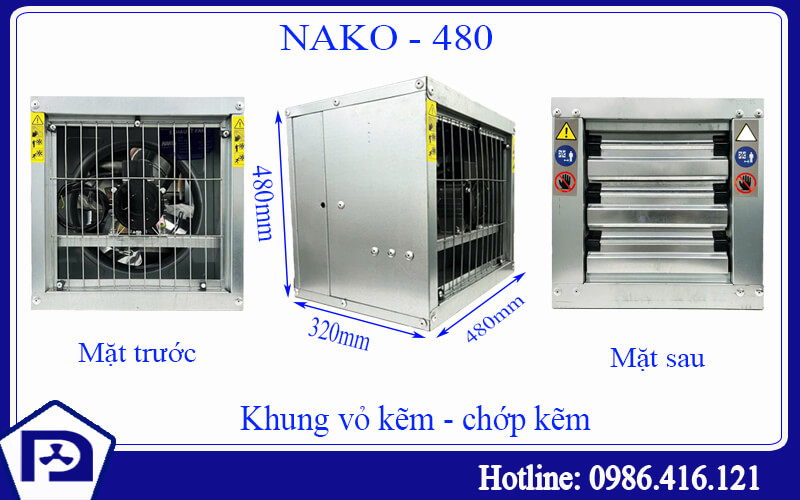 Quạt thông gió vuông 500x500