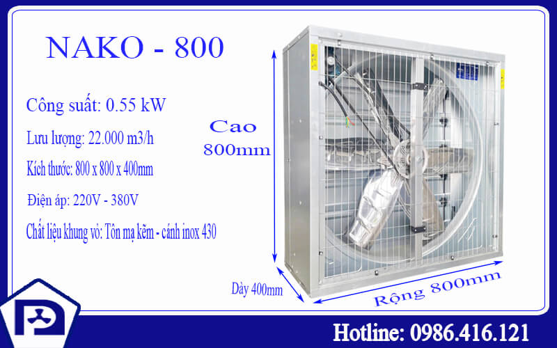 Quạt thông gió 800x800