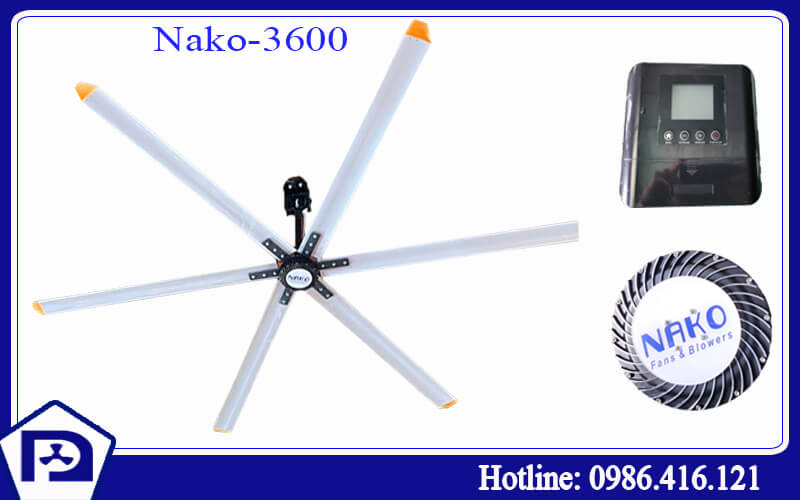 Quạt trần công nghiệp 3600 nako