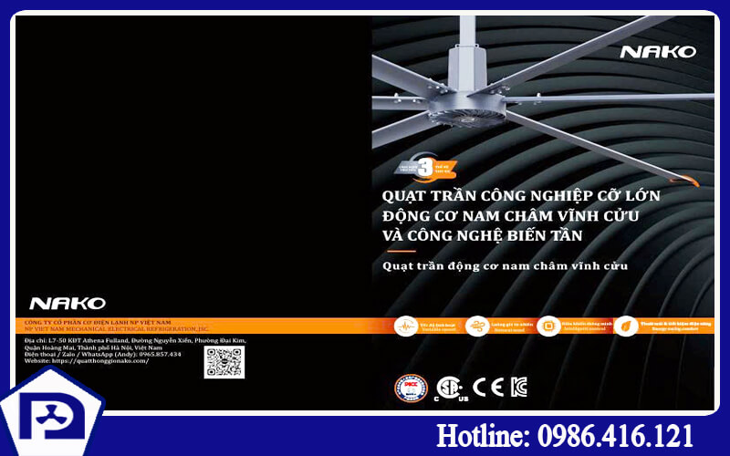 Quạt trần công nghiệp HVLS