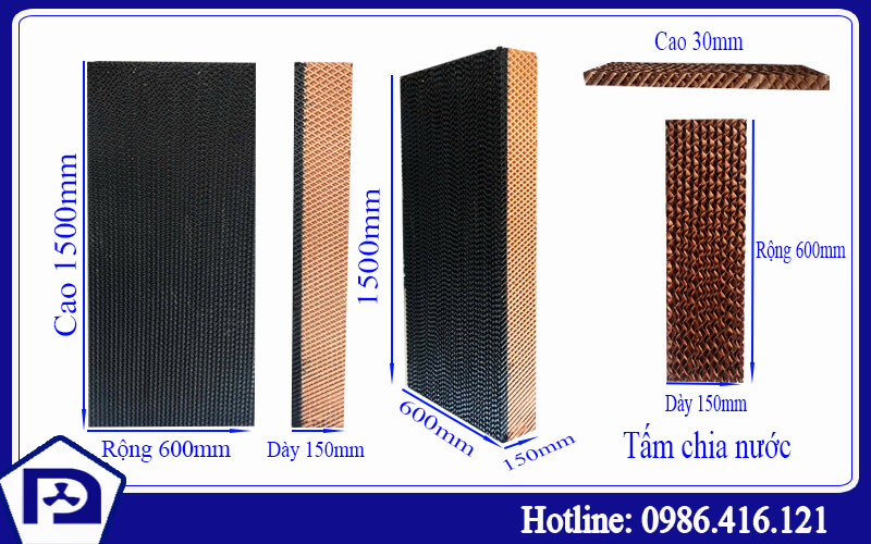 Tấm làm mát chống rêu 1500x600x150