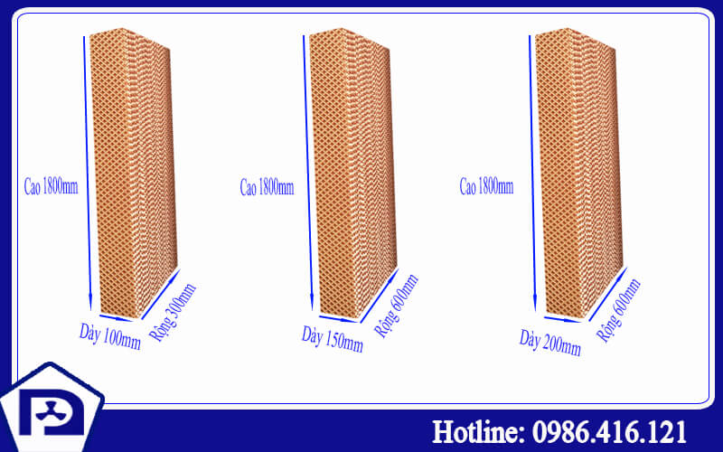 Tấm làm mát nâu 1800x600x150