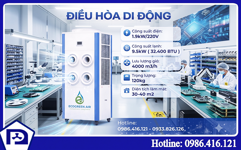 Điều hòa di động công nghiệp eco-2HP