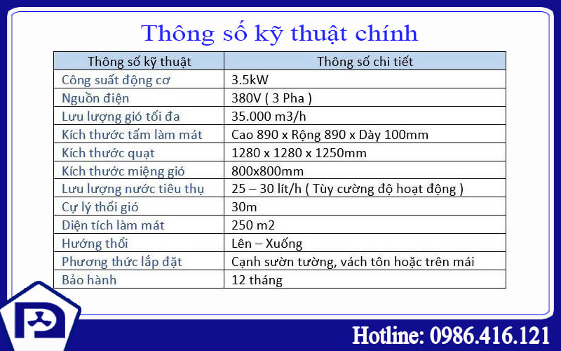 Quạt làm mát công nghiệp nhà xưởng 35000